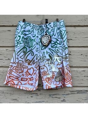 Vintage 90s Looney Tunes WB Cartoon Bugs Bunny Men’s Athletic Shorts New H5